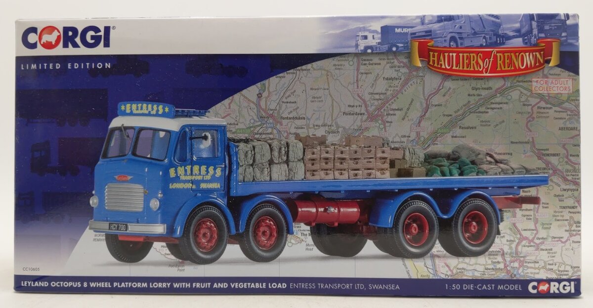 Corgi CC10605 1:50 Leyland Octopus 8 Wheel Lorry w/Load Entress Transport