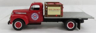 First Gear 19-1631 1:34 Red Crown Gasoline 1951 Ford F-6 Half Rack Stake Truck