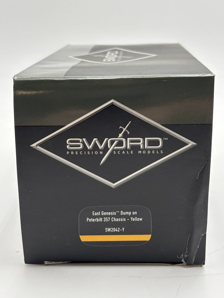 Sword Models SW2042-Y 1:50 Yellow Peterbilt 357 w/Rigid East Genesis Dump