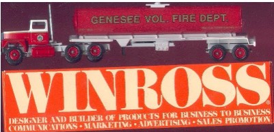 Winross 1:64 Diecast Genesee Volunteer Fire Department Tanker