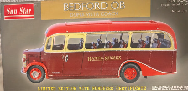 Sun Star Models 1:24 Bedford OB Duple Vista Coach Hants