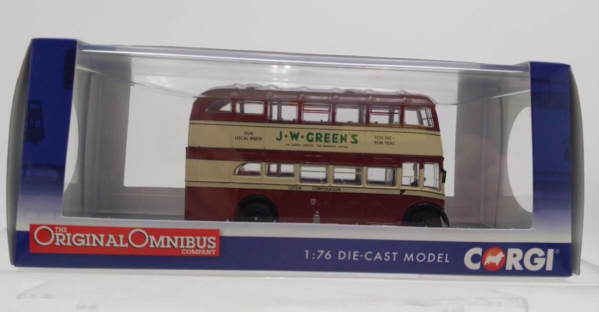 Corgi OM41608B 1:76 Crossley DD42 Luton Corporation Transport #4 Park Square Bus