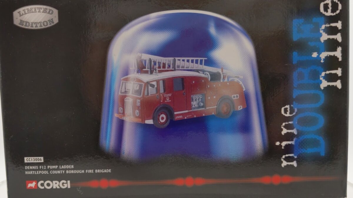 Corgi CC13006 1:50 Nine Double Nine Dennis F12 Pump Ladder Fire Engine Brigade