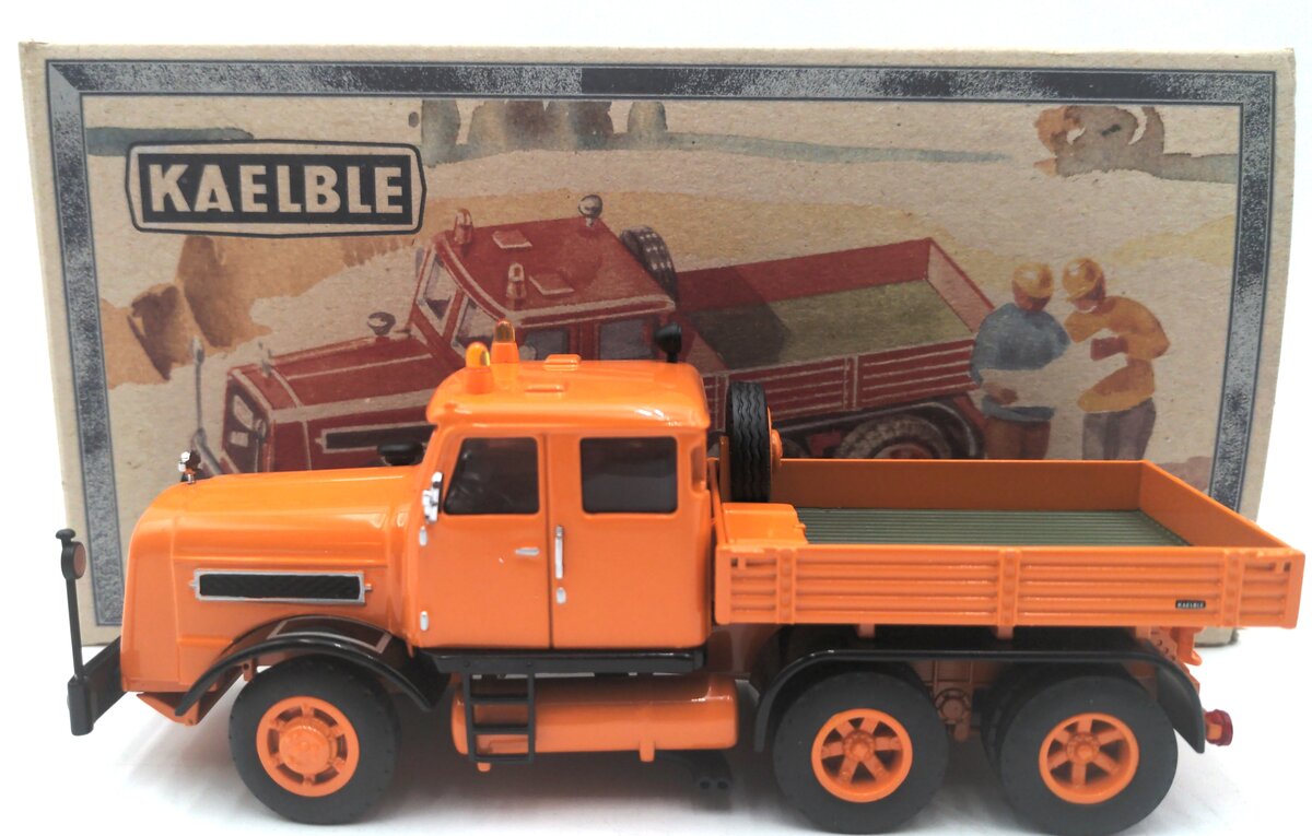 NZG 487/65 1:50 Die Cast Orange Type KDV 22 Z 8 T Stakebed Truck