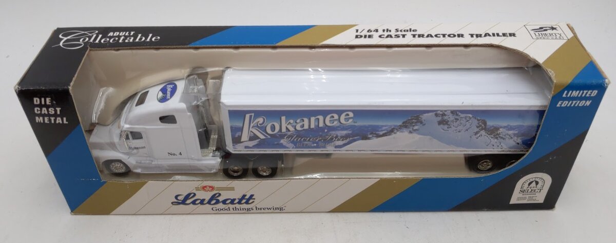 Liberty Classic 34013 1:64 Scale Labatt Kokanee Glacier Beer Tractor Trailer
