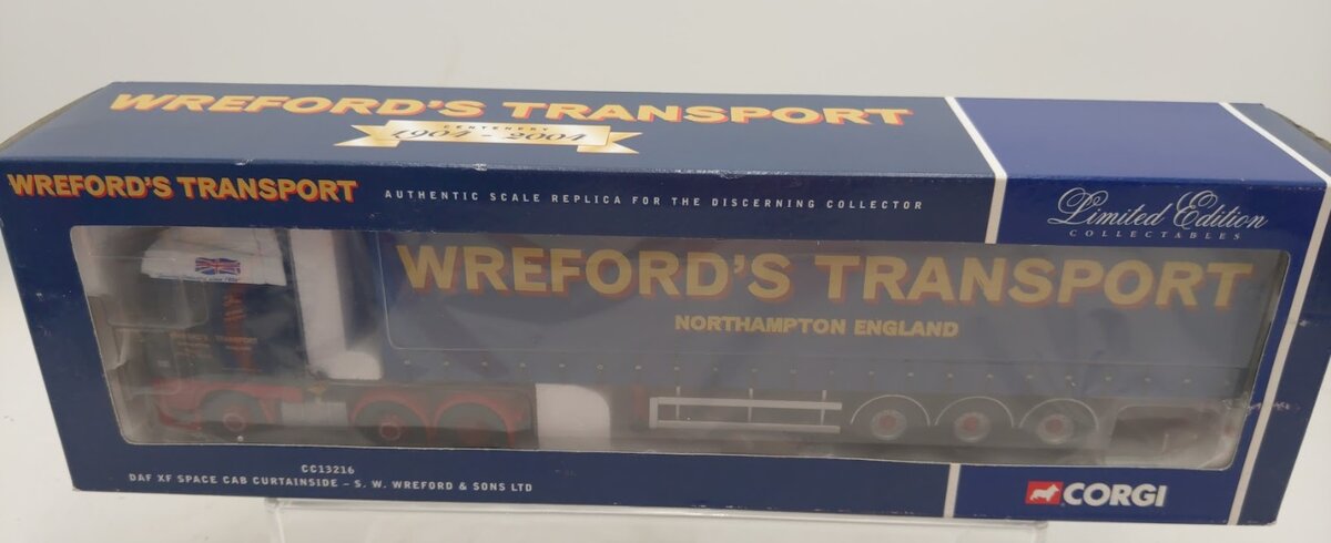Corgi CC13216 1:50 DAF XF Space Cab Curtainside S.W.Wrefords & Sons Ltd