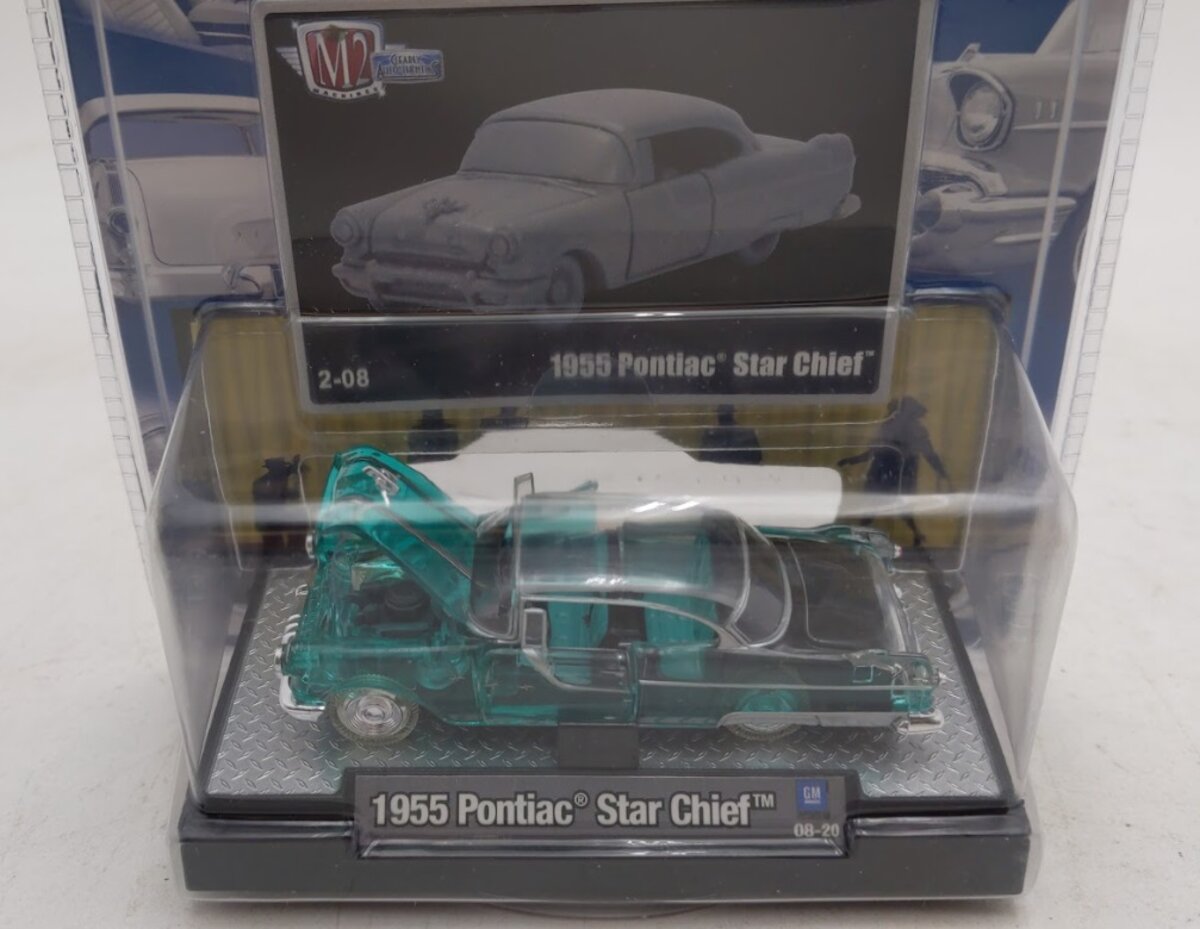 M2 Machines 11300 1:64 Clear/Green Clearly Auto-Thentic 1955 Pontiac Star Chief