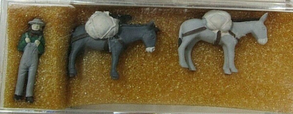 Dyna-Model 15171 HO & HOn3 Scale Prospector and 2 Pack Burros