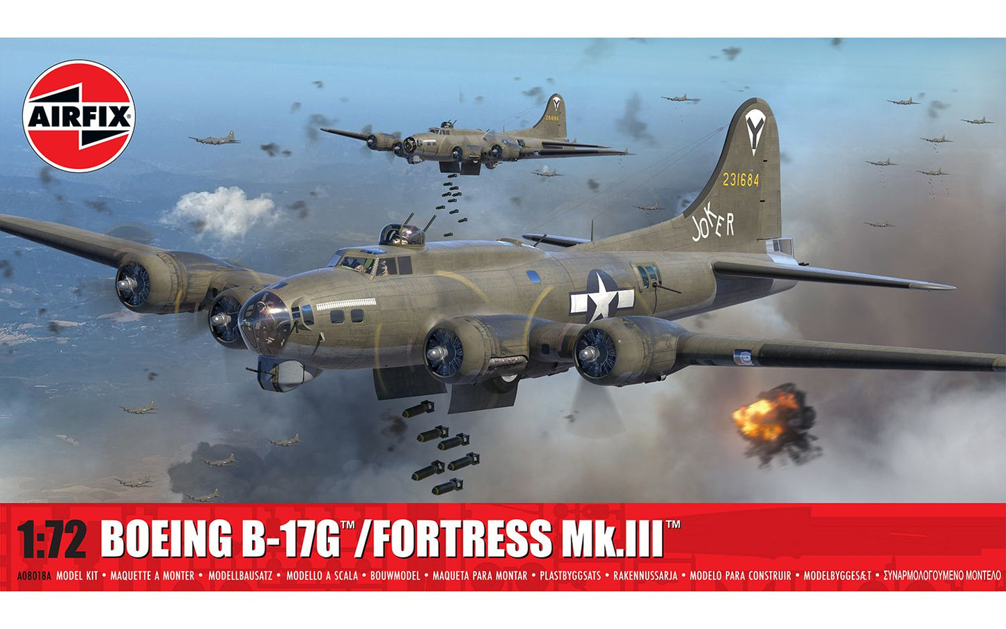 Airfix Products A08018A 1:72 Boeing B-17G / Fortress Mk.III Aircraft Plastic Kit