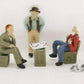 Campbell Scale Models 1236 HO Scale Weston Mini Figure Checker Player Set (3,2)