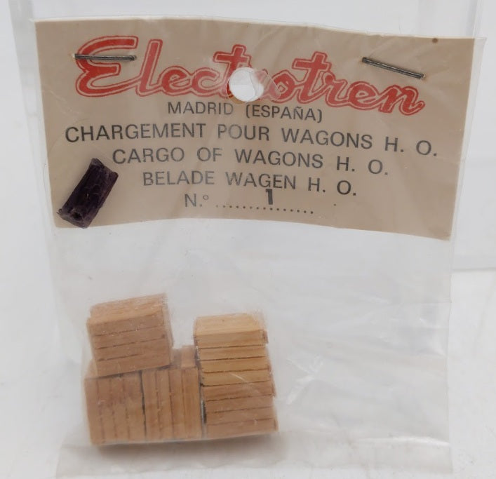 Electrotren 1 HO Scale Cargo of Wagons Wood (Pack of 5)