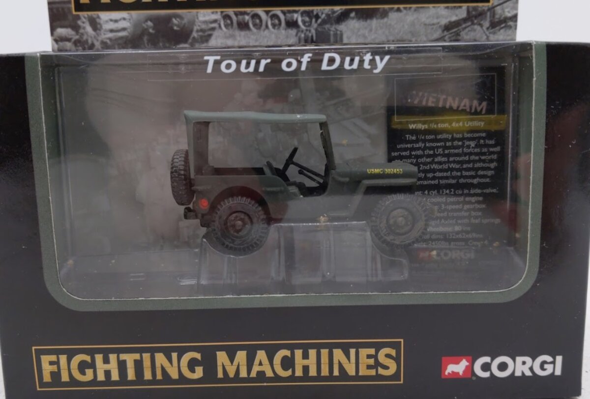 Corgi CS90033 Fighting Machines Willys Jeep 1/4 Ton 4x4 Tour of Duty Vietnam