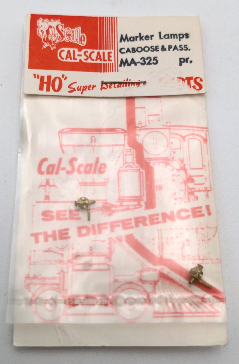 Cal Scale MA-325 HO Caboose & Passenger Car Marker Lamps