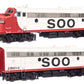 Walthers 920-49555 HO Soo Line EMD FP7 & F7B Diesel Locomotive #2501A & #2501C