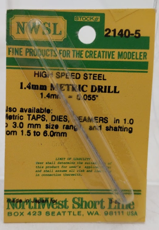 NWSL 2140-5 1.4 mm. Metric Drill  High Speed Steel