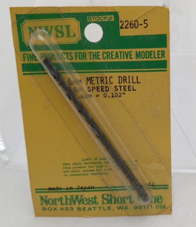 NWSL 2260-5  2.6 mm. Metric Drill  High Speed Steel