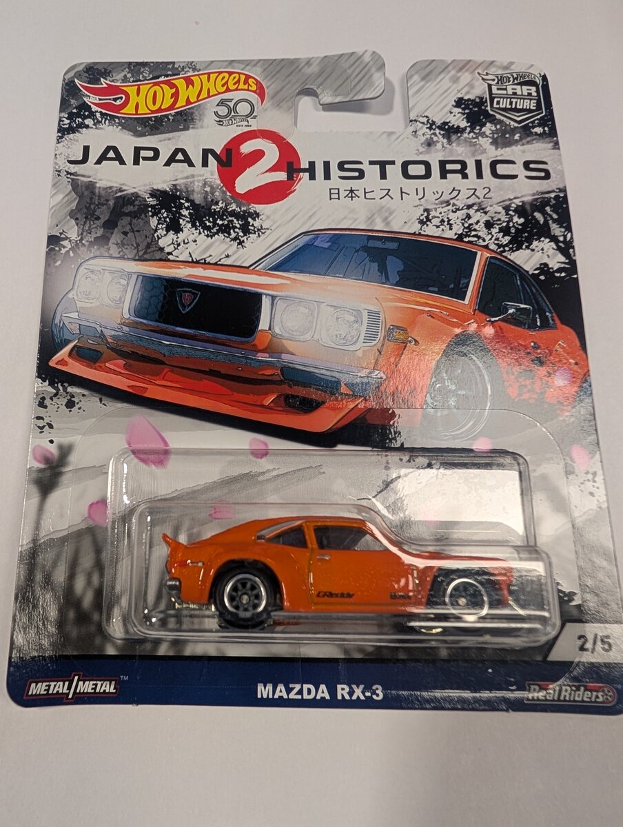 Hot Wheels FLC07-4B10 1:64 Diecast Japan 2 Historics Orange Mazda RX-3