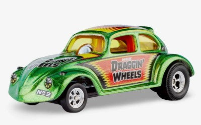 Matchbox GRJ38 1:64 Diecast Metallic Green '72 Volkswagen Beetle Dragster