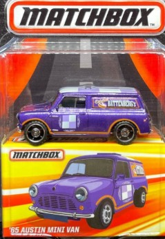 Matchbox DKC62 1:64 Diecast Purple Battenburg's 1965 Austin Mini Van