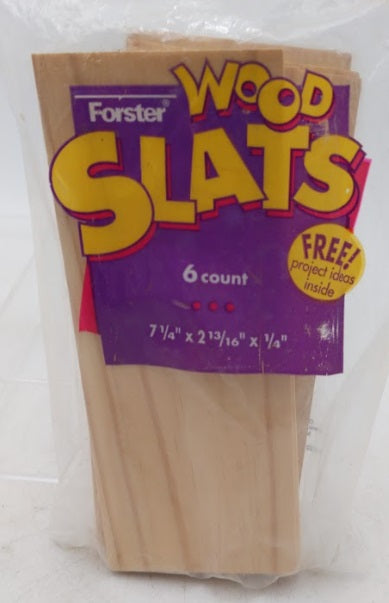 Forster 46132 Wood Slats Unfinished Rectangle (Pack of 6)