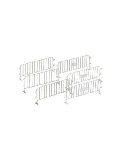 Kato 85-21216 N Silver Traffic Barriers/Fences (Pack of 6)