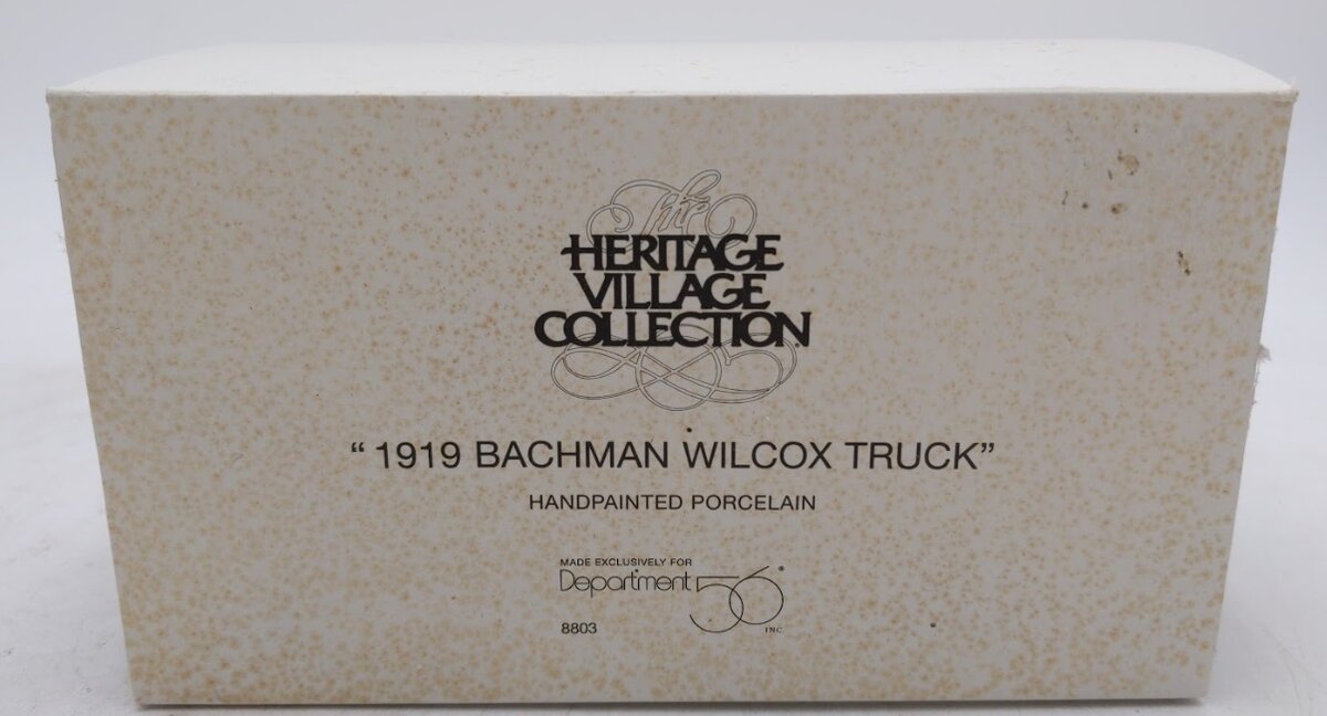 Dept 56 8803 Heritage Village Collection 1919 Bachman Wilcox Truck Porcelain