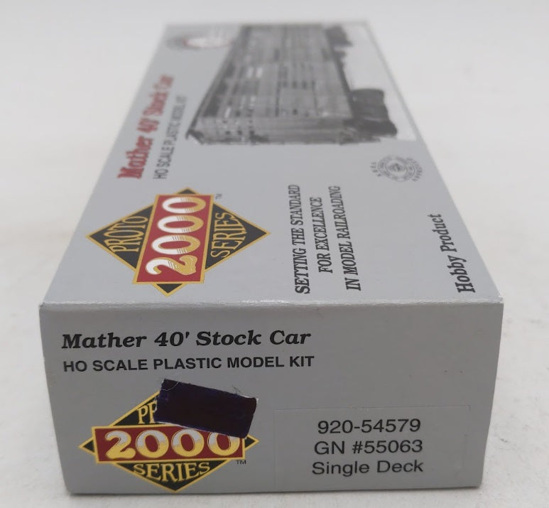 Life Like 920-54579 HO Scale Mather Great Northern 40' Stock Car # 55063 Kit