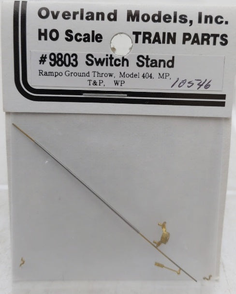 Overland 9803 HO Brass Switch Stand Rampo Ground Throw Model 404 MP T&P WP Kit