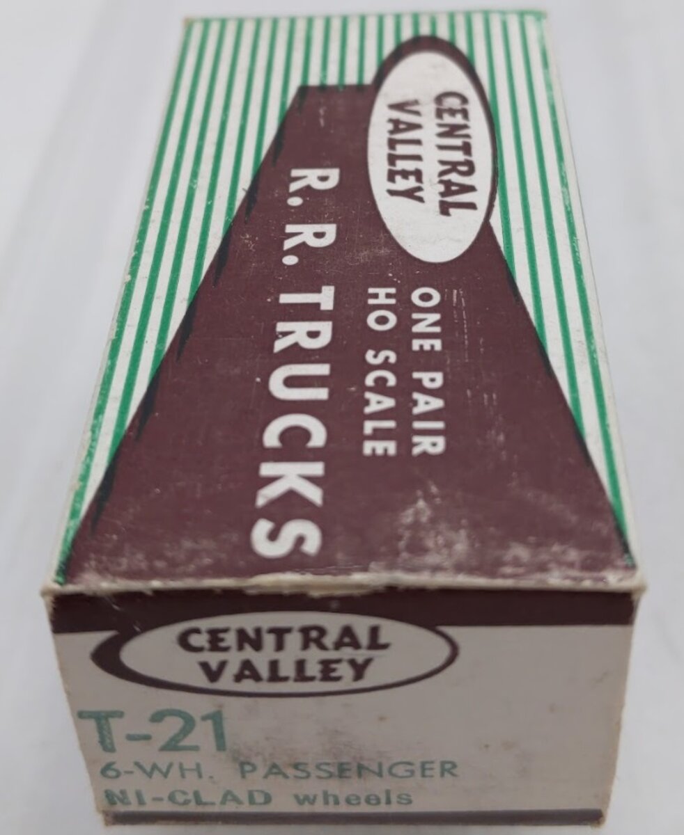 Central Valley Models T-21 HO 6 Wheel Passenger NI-Clad Wheels (Box of 2)