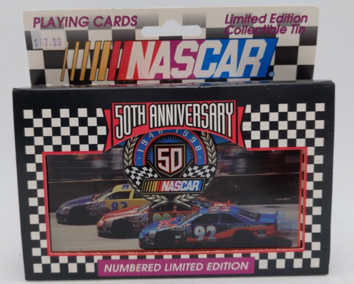 NASCAR 50427 Playing Cards 50th Anniversary 2-Decks Numbered Limited Edition