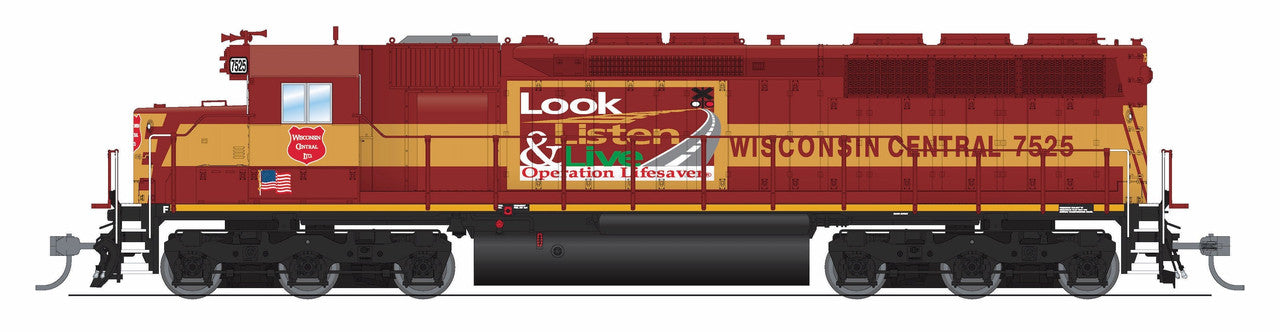 Broadway Limited 9822 HO WC EMD SD45 Diesel Locomotive Sound/DC/DCC #7525 NIB