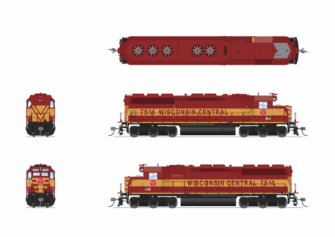 Broadway Limited 9825 HO WC EMD SD45 Diesel Locomotive Sound/DC/DCC #7522