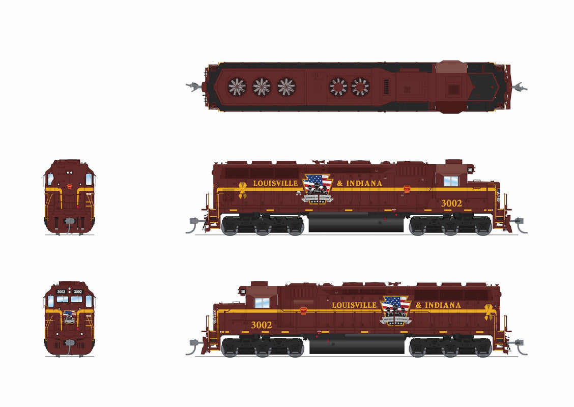 Broadway Limited 9810 HO LIRC EMD SD45 Diesel Locomotive Sound/DC/DCC #3002