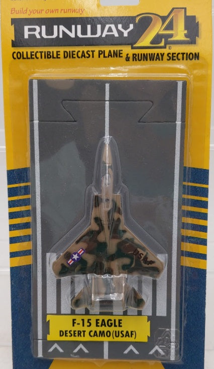 Daron Worldwide Trading 957722 Runway24 F-15 Eagle Desert Camo Military Plane