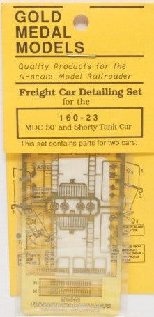 Gold Medal Models 160-23 N Scale MDC 50' & Shorty Tank Car Freight Car Details