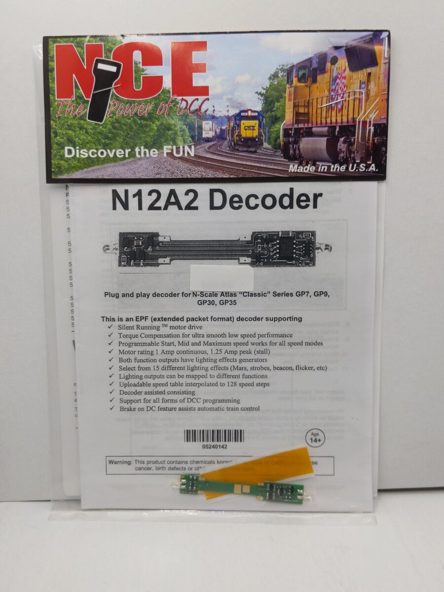 NCE Corporation N12A2 Plug & Play Decoder For Atlas GP7/GP9/GP30 & GP 35