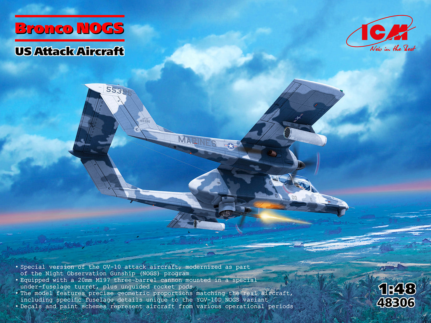 ICM 48306 1:48 Bronco NOGS US Attack Aircraft Plastic Model Kit