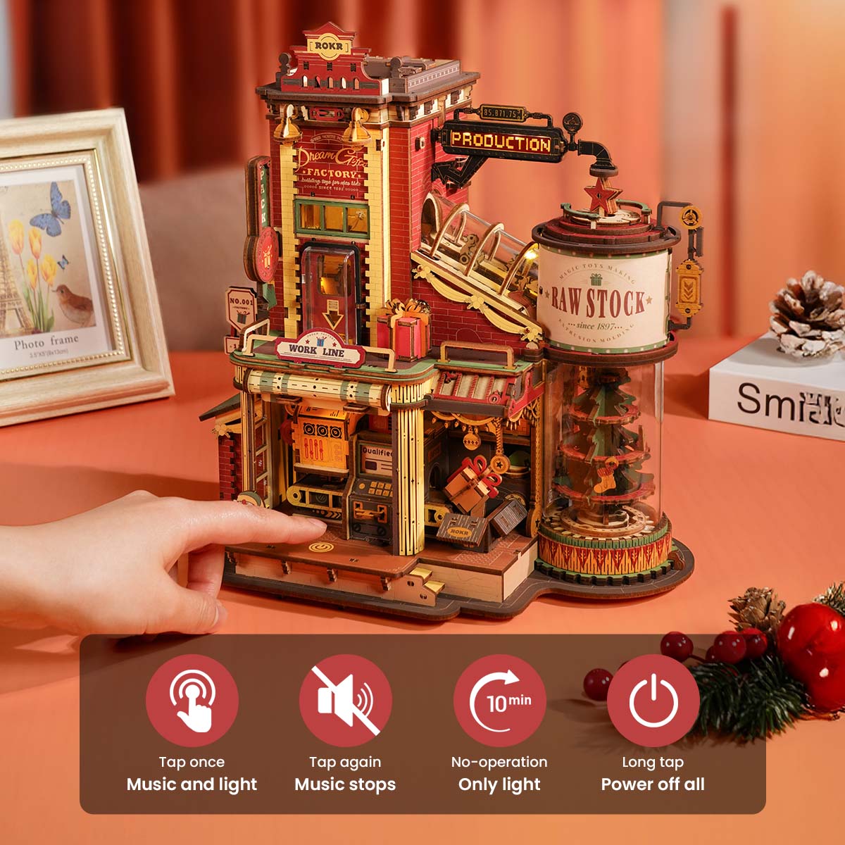 Robotime EAB01 ROKR Dream Gift Factory Wooden Music Box