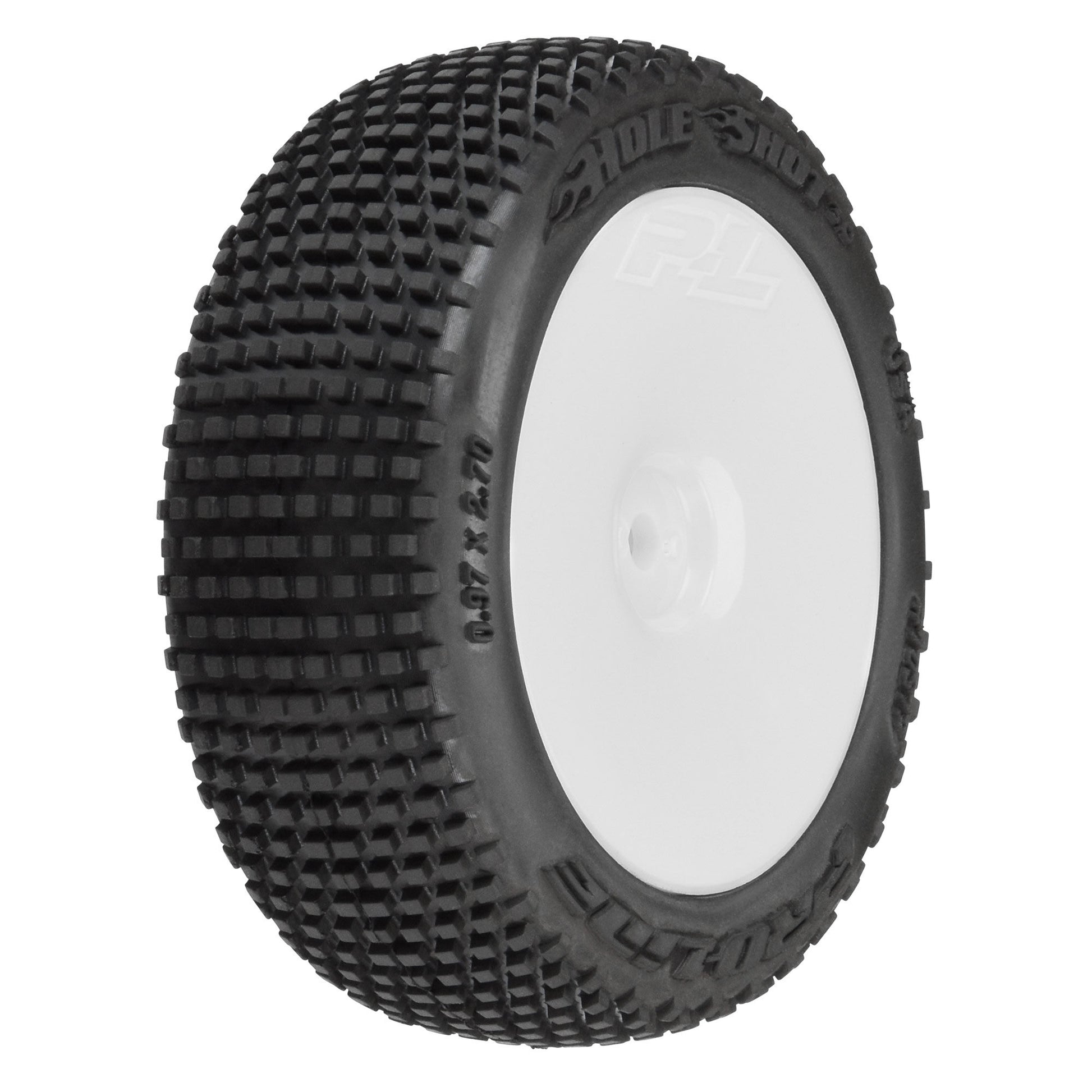 Pro-Line Racing 1031713 1:14 Hole Shot 3.0 F/R Tire MTD 12mm White Velocity
