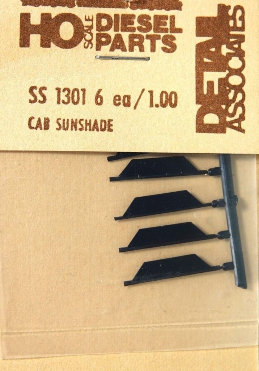 Detail Associates SS1301 HO Scale Cab Sunshade (Pack of 6)