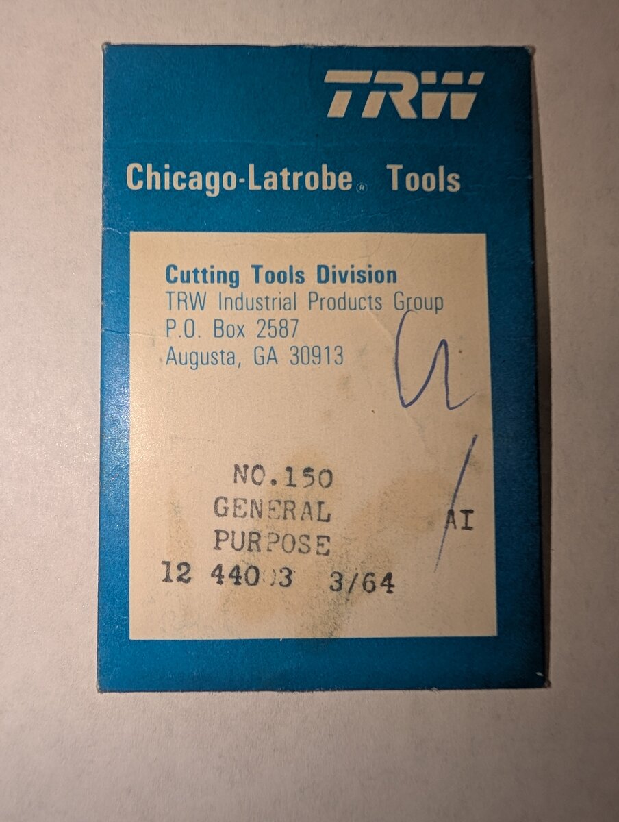 TRW Industrial Products Group 44003 No.150 General Purpose 3/64 Drill Bits