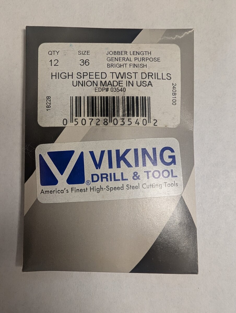Acme 03540 Viking Size 36 High Speed Twist Drills