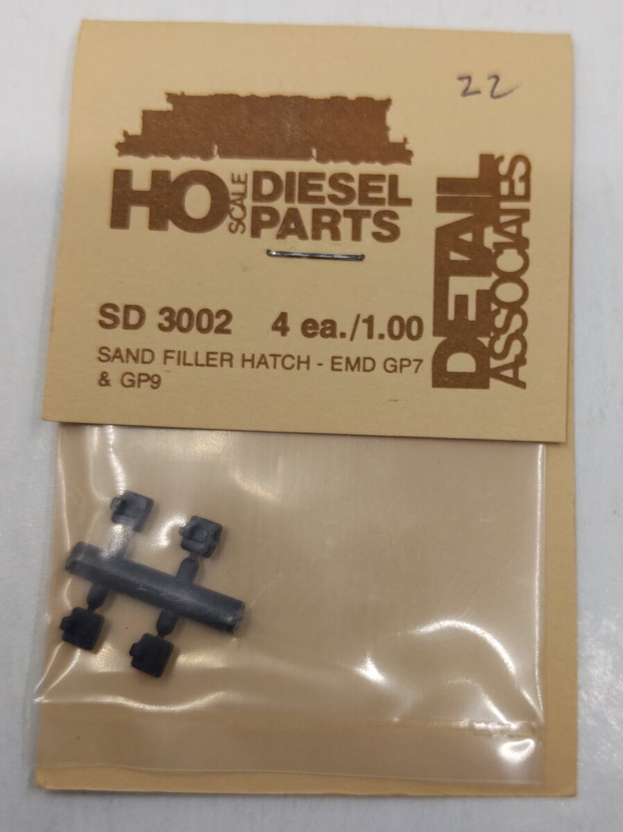Detail Associates 3002 HO Sand Filler Hatch EMD GP9/GP7