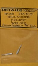 Details West RA-280 HO Radio Antenna (Lollipop Type GPS)