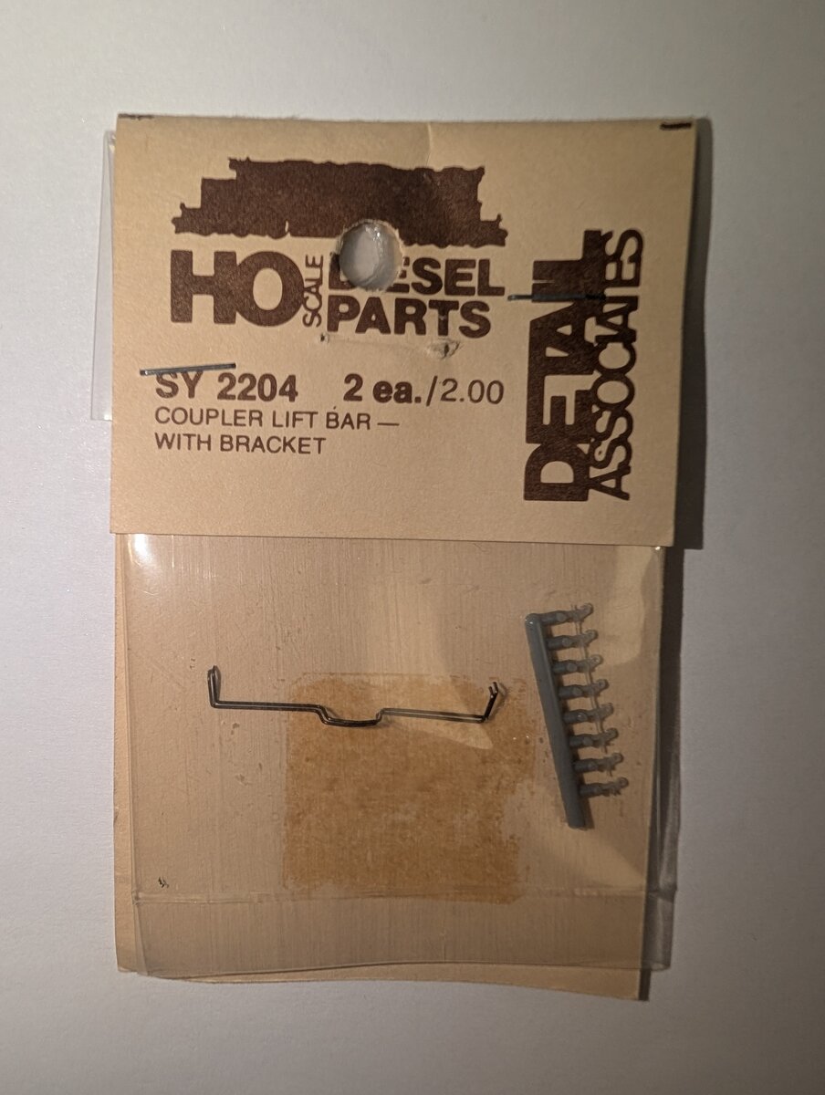 Detail Associates SY2204 HO Scale Coupler Lift Bar w/Bracket