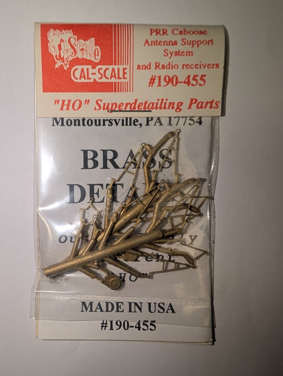 Cal Scale 190-455 HO Scale PRR Caboose Antenna Support System & Radio Receiver