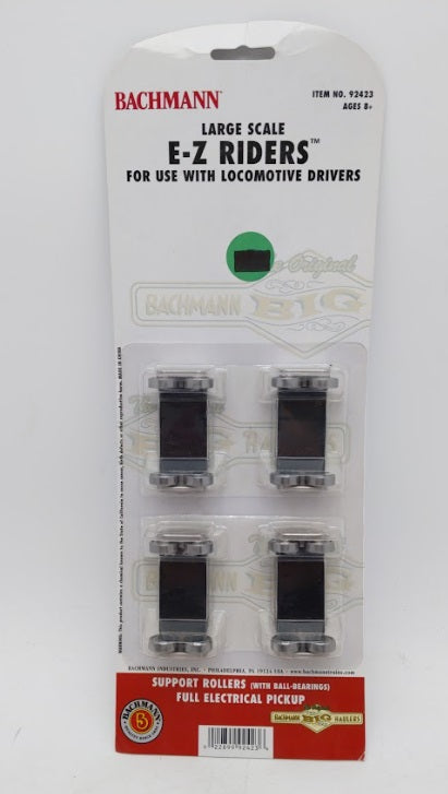 Bachmann 92423 Large Scale EZ Riders Support Rollers Electric Pickup Loco Driver