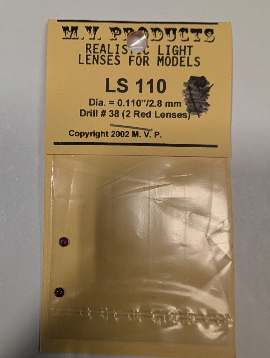 MV Products LS110 HO Realistic Light Lenses Red 0.110"/2.8 mm