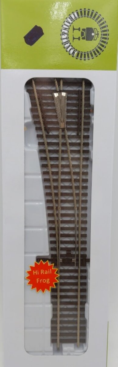 Fox Valley Models SST23304 S Scale Train & Track LH #5 Turnout/HR Hi Rail Frog