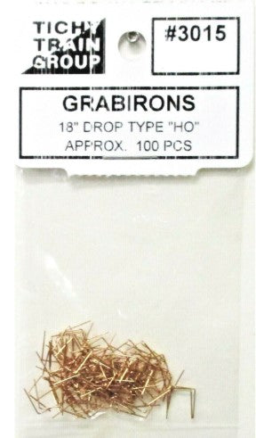 Tichy 3015 HO Grabirons 18" Drop Style (Approx. 100 Pieces)